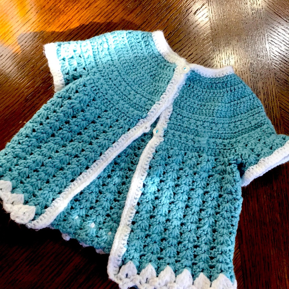 Knitted baby girl cardigan